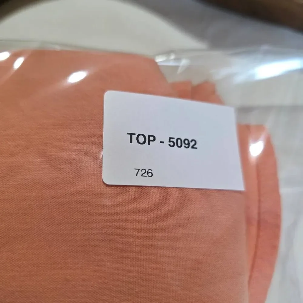 LOFT Outlet Peach Peplum Blouse Tie Neck Puff Sleeve S